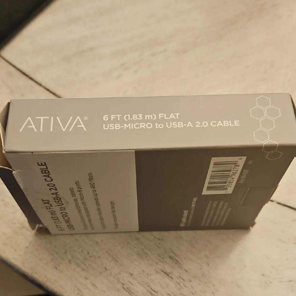 Ativa White USB-Micro to USB-A Cable